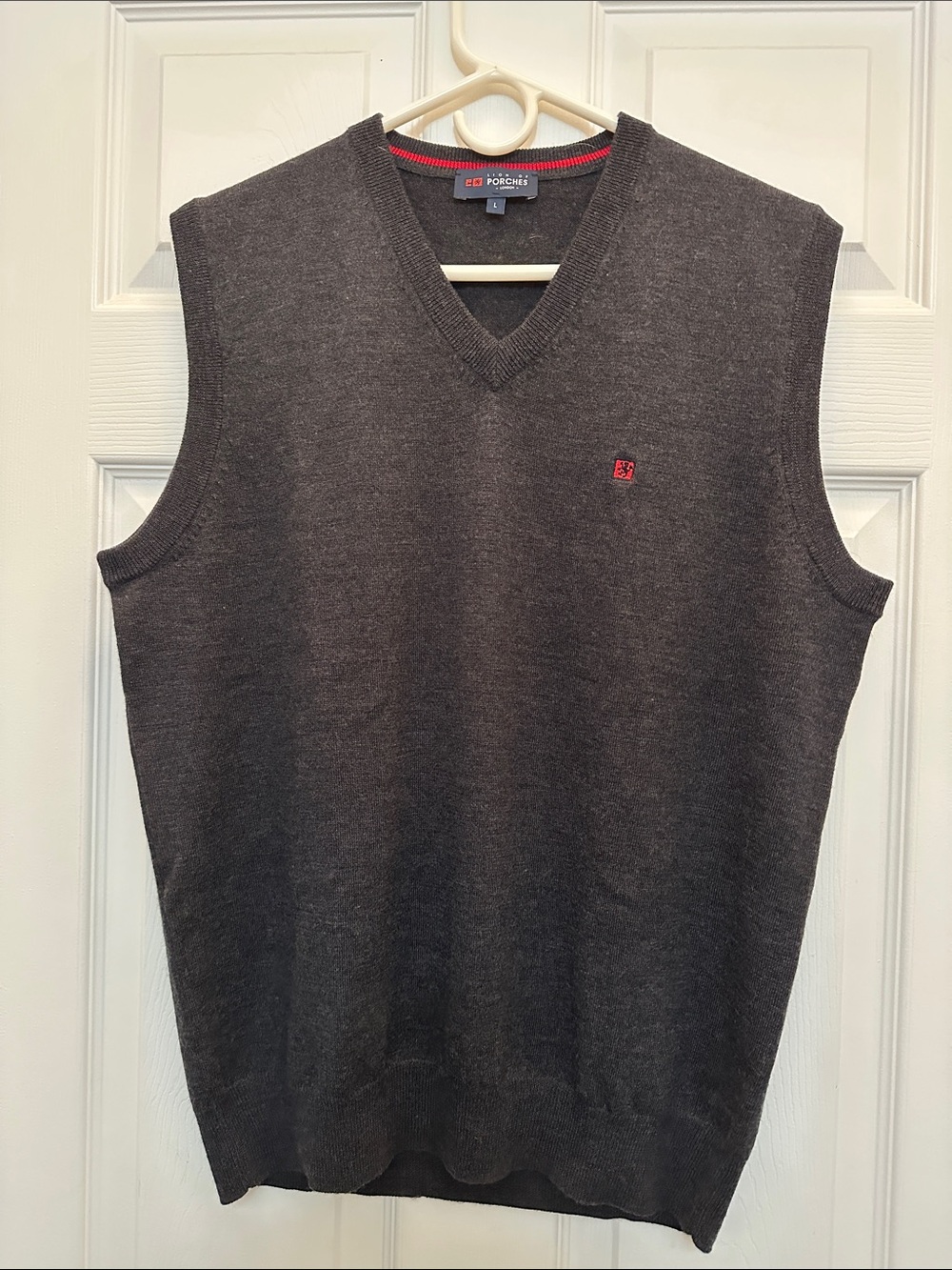 Men's Charcoal V-Neck Sweater Vest